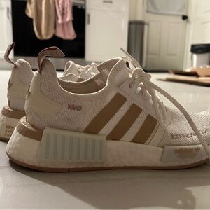 Adidas NMD R1 Cream and Pink Sneakers